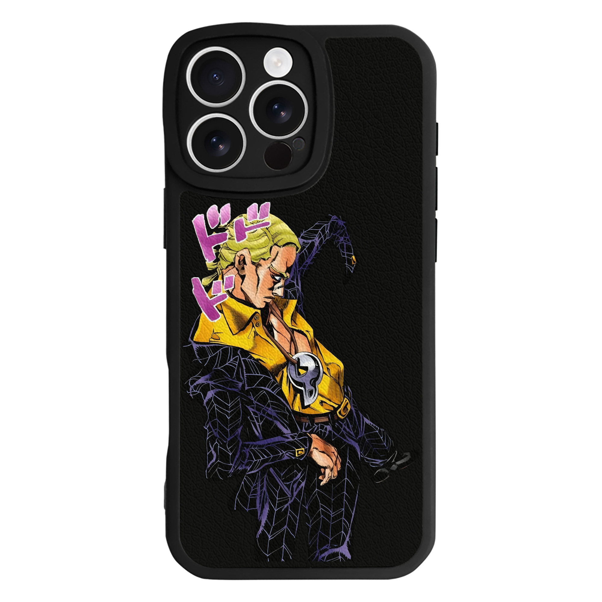 （画像用） ジョジョの奇妙な冒険 プロシュート JoJo's Bizarre Adventure Prosciutto 【iPhone 16シリーズ対応】シリコンスマホケース（レザー調） 材質：シリコン